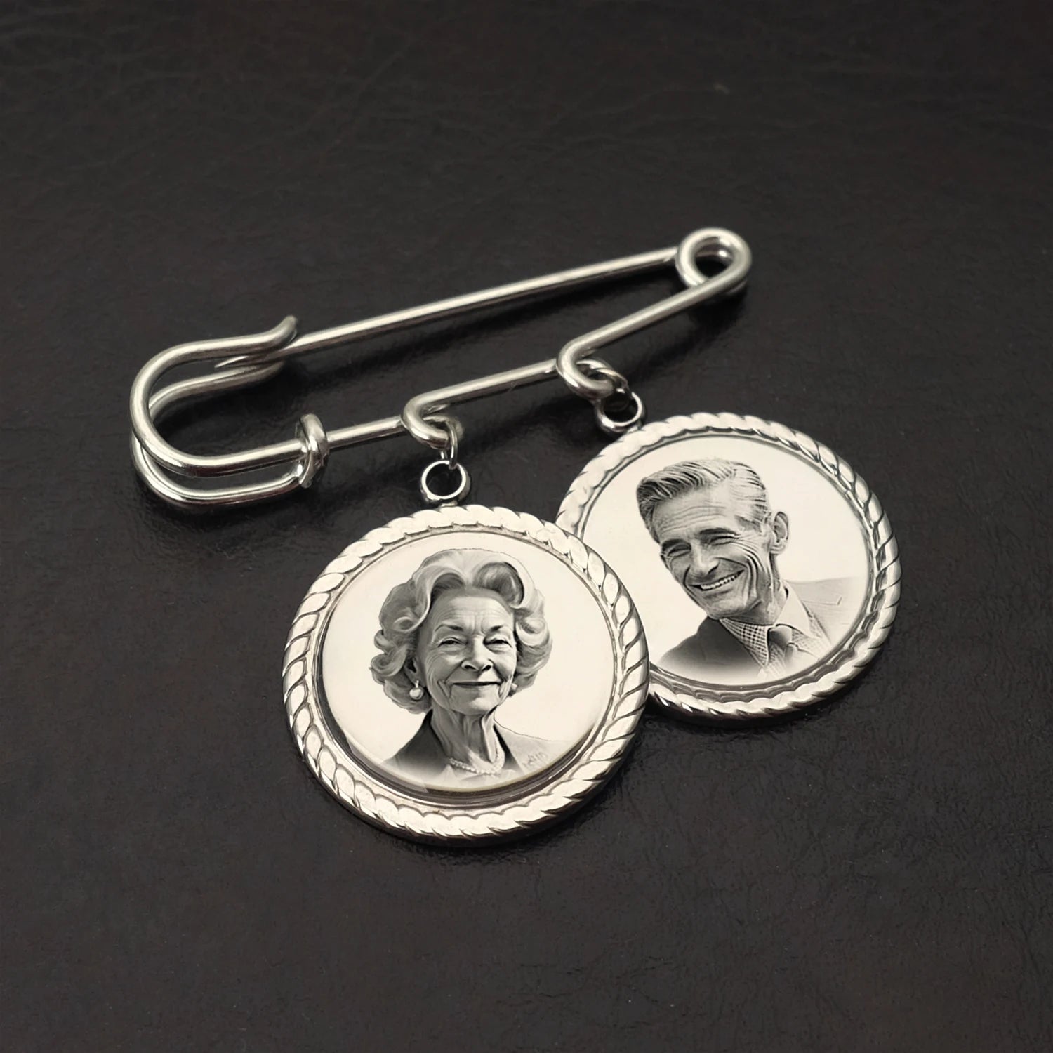 Personalised Photo Charm | Custom Photo & Text Brooch - VarietyGifts