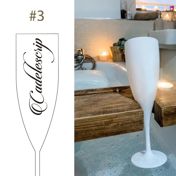 Custom Wine Glasses | Personalised Writing / Name Champagne Glasses - VarietyGifts