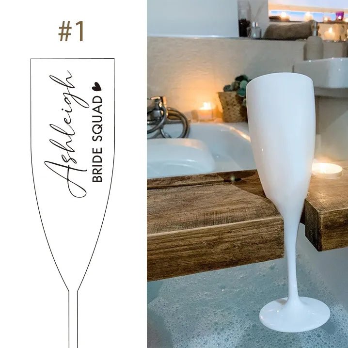 Custom Wine Glasses | Personalised Writing / Name Champagne Glasses - VarietyGifts