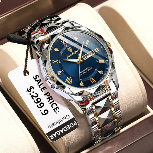 POEDAGAR Luxury Men's Wristwatch | HUGE SALE! (Waterproof, Quartz) - VarietyGifts