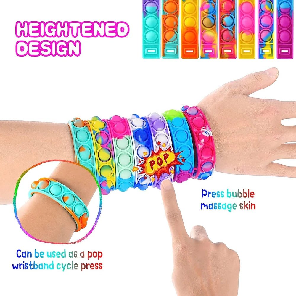 Pop - It Bracelet 12pc | Party Gifts, Popping Sensory Toys For Children - VarietyGifts