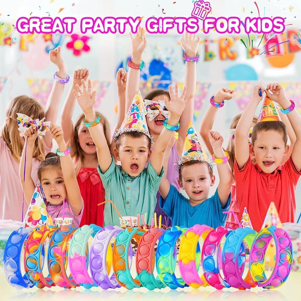 Pop - It Bracelet 12pc | Party Gifts, Popping Sensory Toys For Children - VarietyGifts