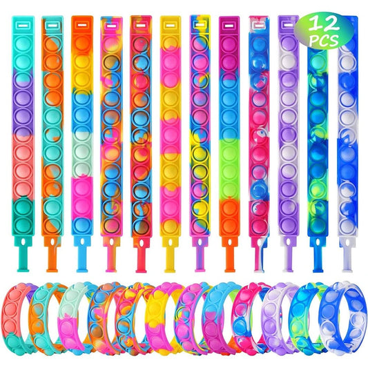Pop - It Bracelet 12pc | Party Gifts, Popping Sensory Toys For Children - VarietyGifts
