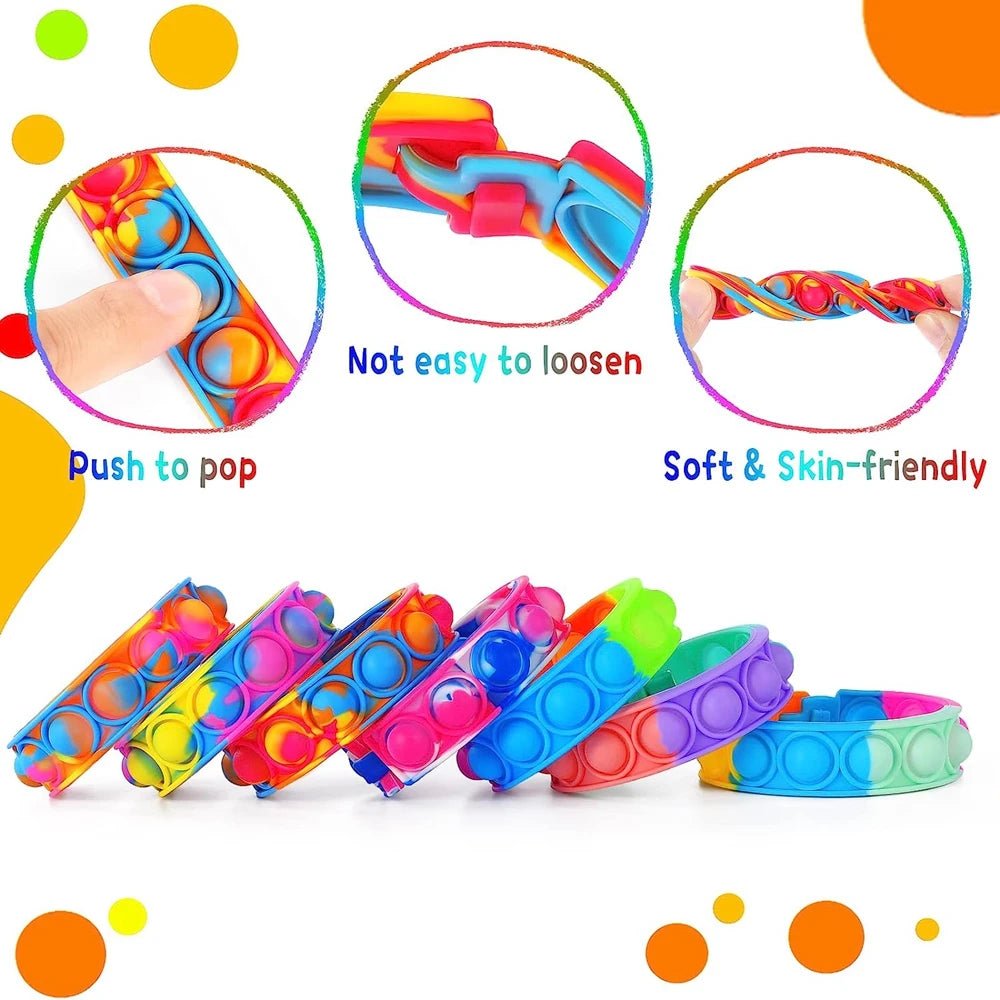 Pop - It Bracelet 12pc | Party Gifts, Popping Sensory Toys For Children - VarietyGifts