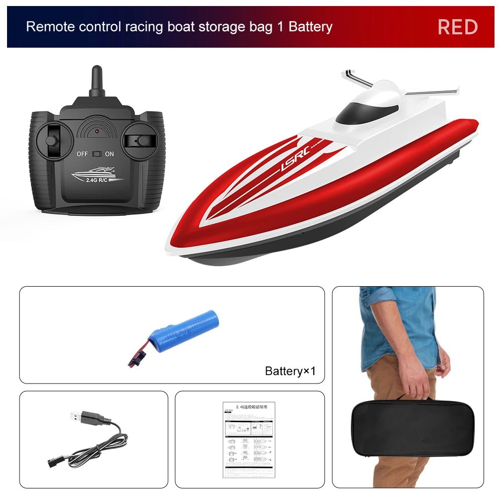 RC High Speed Racing Boat | Waterproof Remote Control Speedboat Toys - VarietyGifts