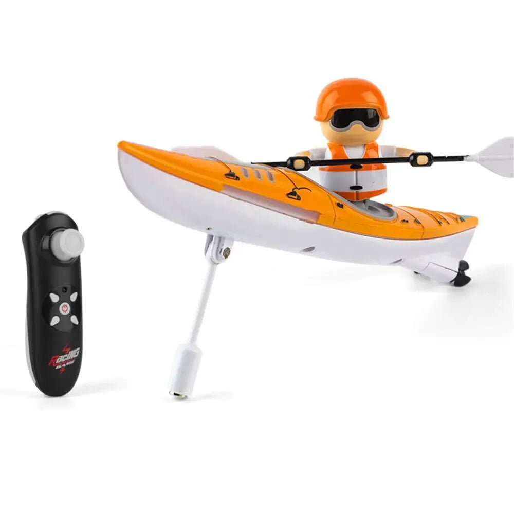 Remote Control Boat Toy | Waterproof Paddle Rowing RC With LED Lights - VarietyGifts