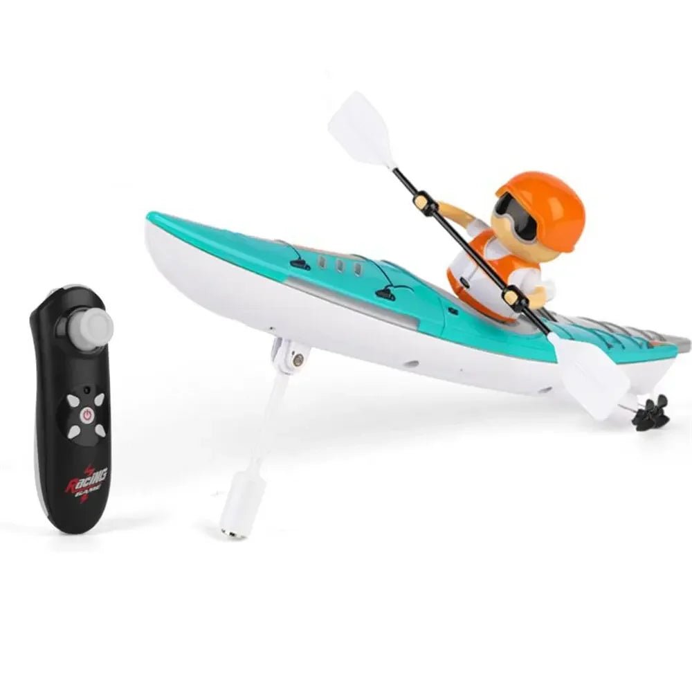 Remote Control Boat Toy | Waterproof Paddle Rowing RC With LED Lights - VarietyGifts