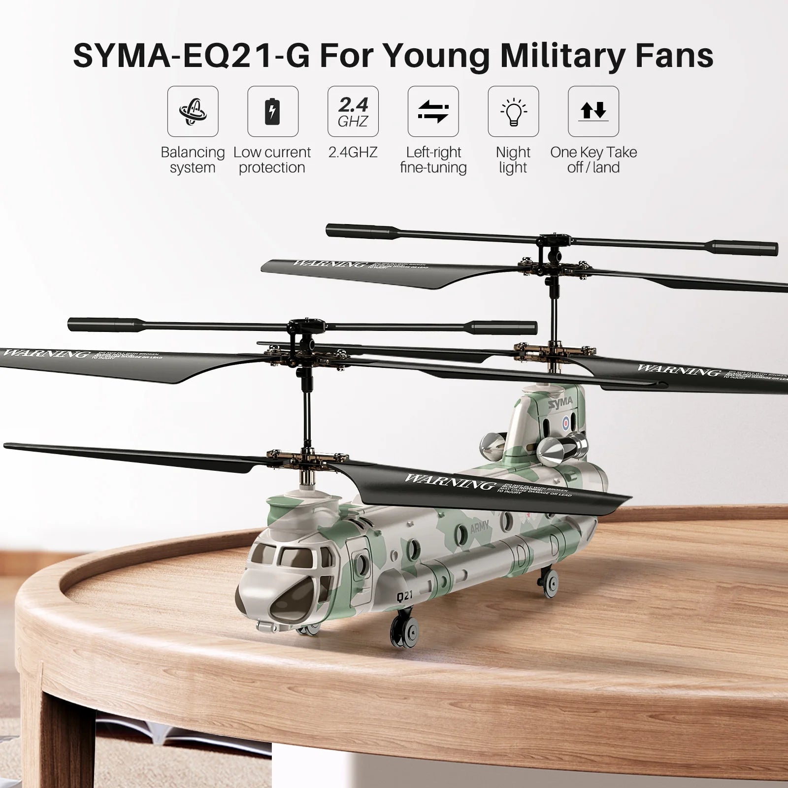 Remote Control Military Helicopter Toy | RC Helicopter Q21 Aircraft - VarietyGifts