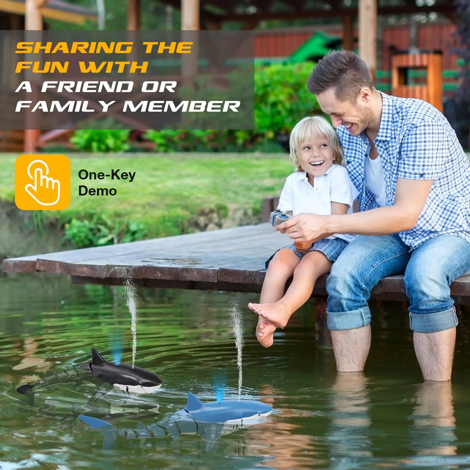 Remote Control Shark | Sprays Water, RC Remote Controlled Toys - VarietyGifts