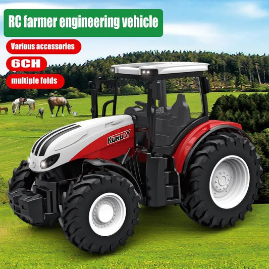 Remote Control Tractor Toy | LED Headlight, Children's RC Truck - VarietyGifts