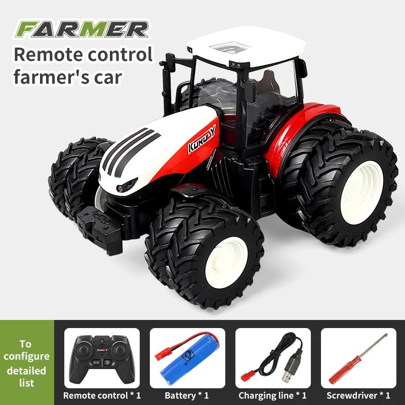 Remote Control Tractor Toy | LED Headlight, Children's RC Truck - VarietyGifts