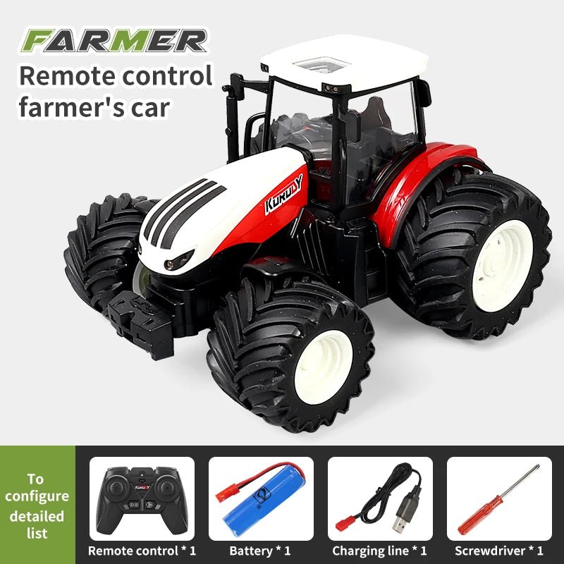 Remote Control Tractor Toy | LED Headlight, Children's RC Truck - VarietyGifts