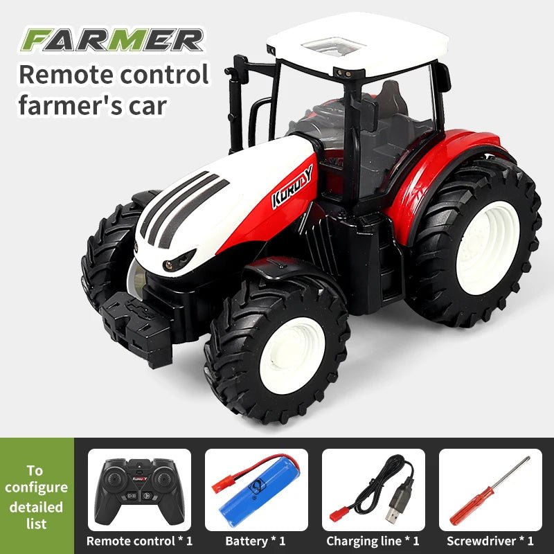 Remote Control Tractor Toy | LED Headlight, Children's RC Truck - VarietyGifts