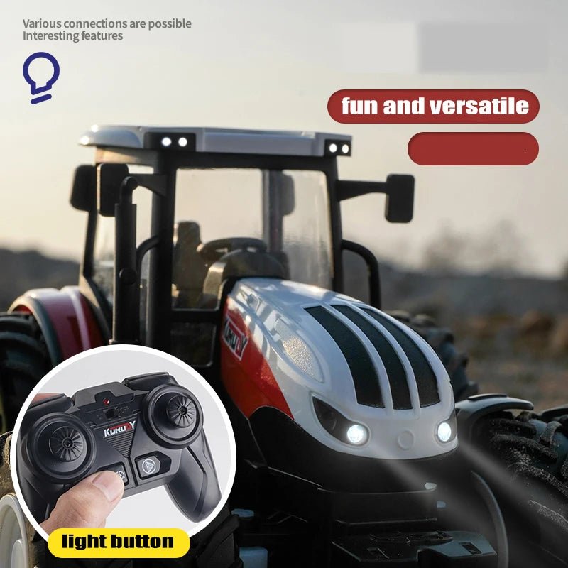 Remote Control Tractor Toy | LED Headlight, Children's RC Truck - VarietyGifts