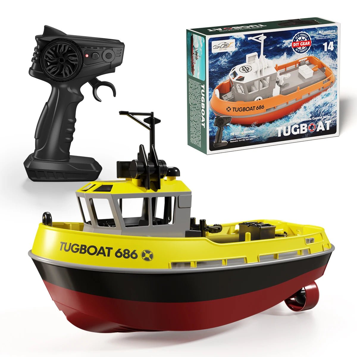 Remote Controlled Boat Toy | Powerful Dual Motor, Long Range, RC Ship - VarietyGifts