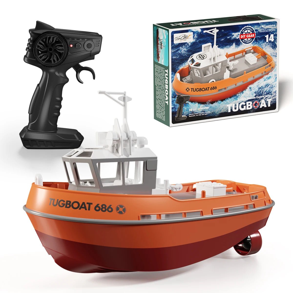 Remote Controlled Boat Toy | Powerful Dual Motor, Long Range, RC Ship - VarietyGifts