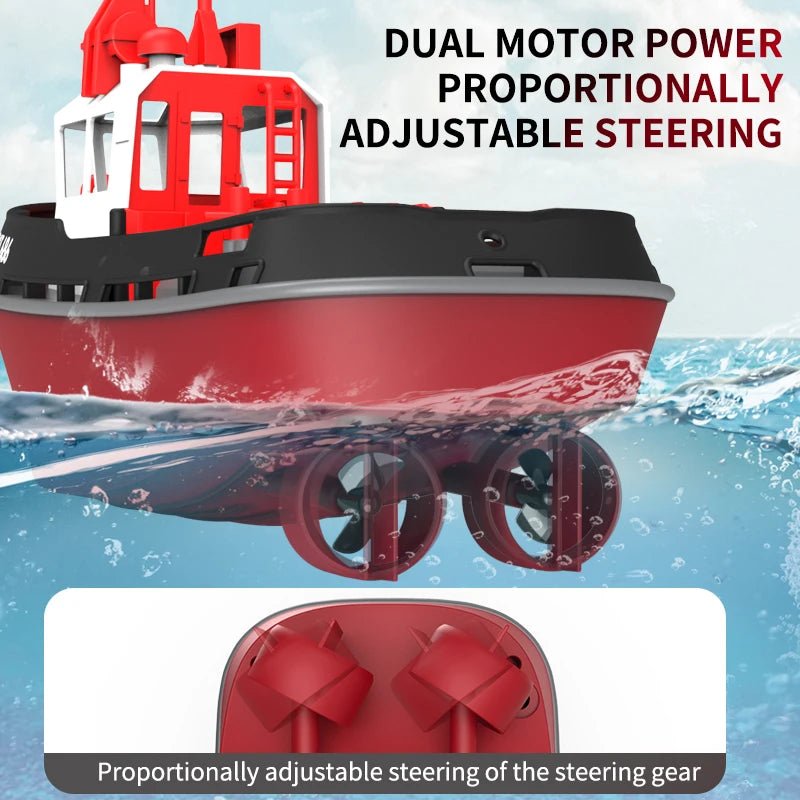 Remote Controlled Boat Toy | Powerful Dual Motor, Long Range, RC Ship - VarietyGifts