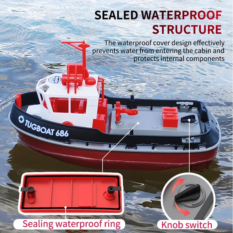 Remote Controlled Boat Toy | Powerful Dual Motor, Long Range, RC Ship - VarietyGifts