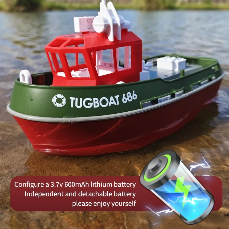 Remote Controlled Boat Toy | Powerful Dual Motor, Long Range, RC Ship - VarietyGifts