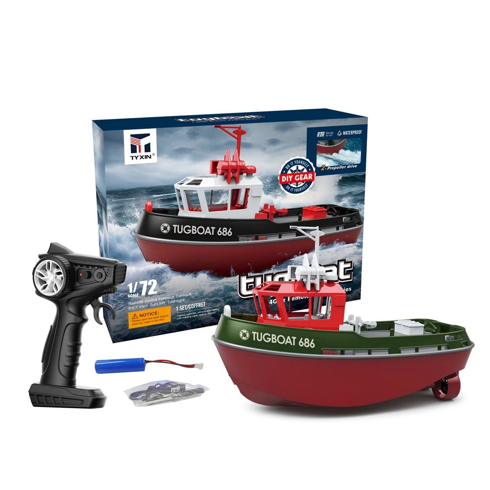 Remote Controlled Boat Toy | Powerful Dual Motor, Long Range, RC Ship - VarietyGifts