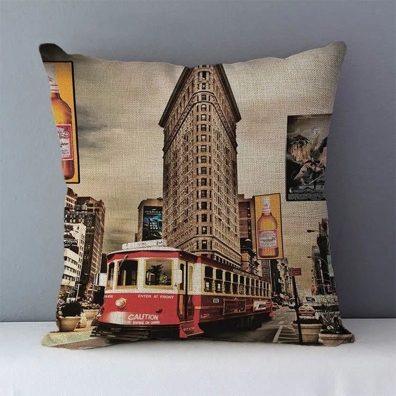 Retro London Cushion Covers | 45x45cm Cushion Covers, Decorative - VarietyGifts