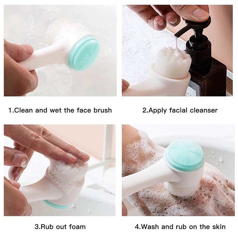 Silicone Facial Cleansing Brush | Soft Bristles, Exfoliating, Gentle - VarietyGifts