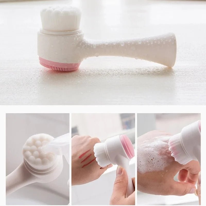 Silicone Facial Cleansing Brush | Soft Bristles, Exfoliating, Gentle - VarietyGifts