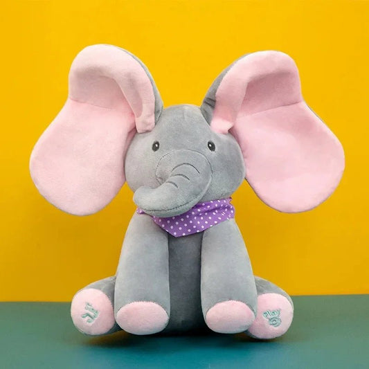 Singing Elephant Plush | Floppy Ear Elephant Peek A Boo, Childrens Toy - VarietyGifts