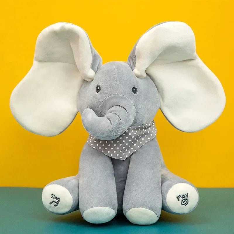 Singing Elephant Plush | Floppy Ear Elephant Peek A Boo, Childrens Toy - VarietyGifts