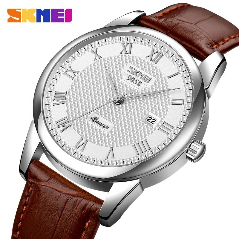 SKMEI Men's Business Watch | Top Brand Luxury Leather / Metal Strap - VarietyGifts