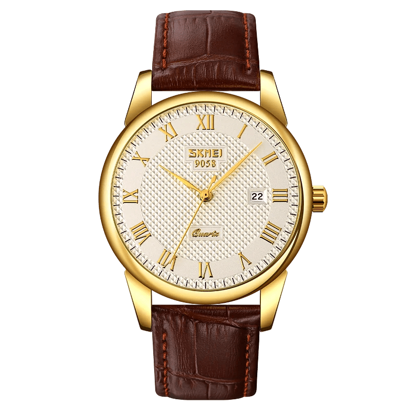 SKMEI Men's Business Watch | Top Brand Luxury Leather / Metal Strap - VarietyGifts