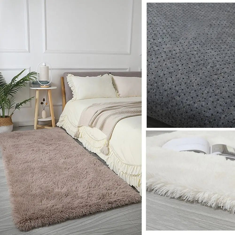 Soft & Fluffy Bedside Rugs | Non Slip Bedroom Rugs, Living Room Mats - VarietyGifts