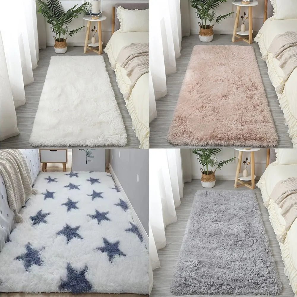 Soft & Fluffy Bedside Rugs | Non Slip Bedroom Rugs, Living Room Mats - VarietyGifts