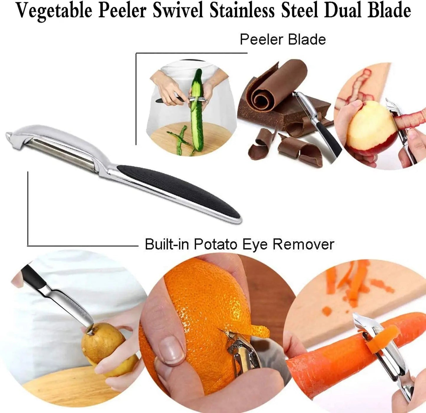 Stainless Steel Vegetable Peeler | Essential Kitchen Tools - VarietyGifts