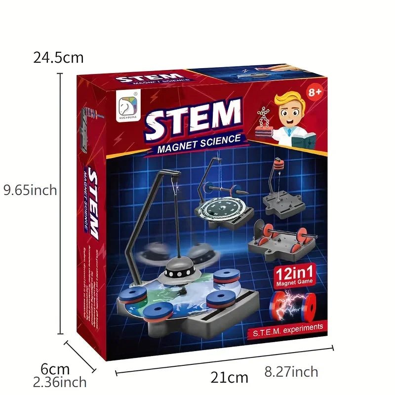 STEM 12 in 1 Magnet Set | Educational Learning Science Toy For Kids - VarietyGifts