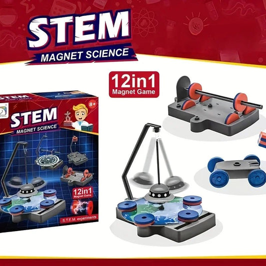 STEM 12 in 1 Magnet Set | Educational Learning Science Toy For Kids - VarietyGifts