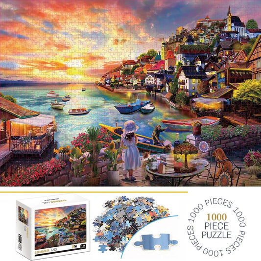 Summer Lake Jigsaw Puzzle 1000pc | Fun Jigsaw For Adults, Home Decor - VarietyGifts