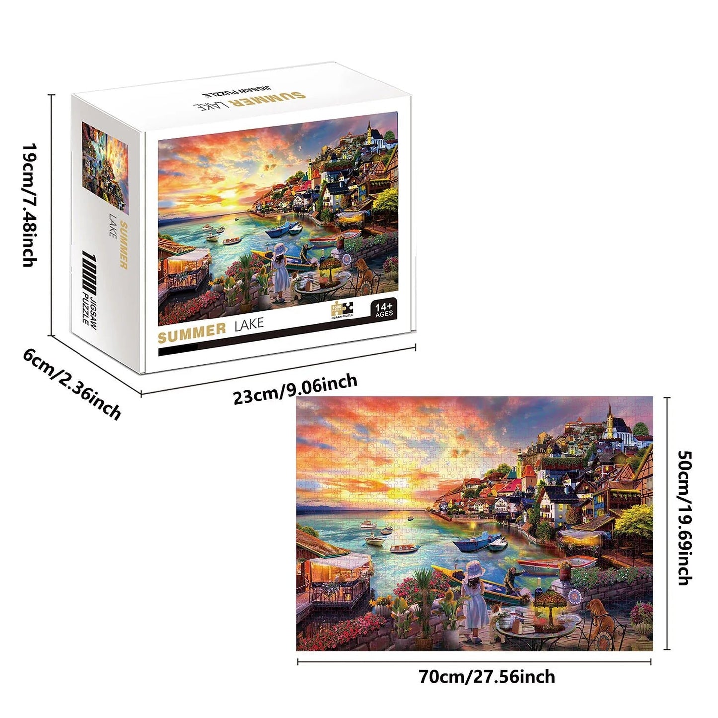 Summer Lake Jigsaw Puzzle 1000pc | Fun Jigsaw For Adults, Home Decor - VarietyGifts