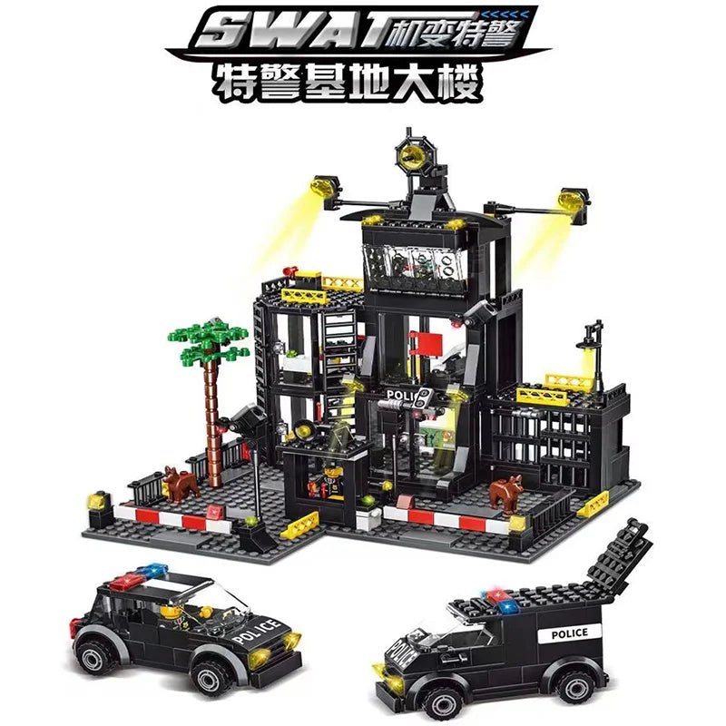 SWAT Police Station Lego Set | Military City, Building Blocks, DIY Toy - VarietyGifts