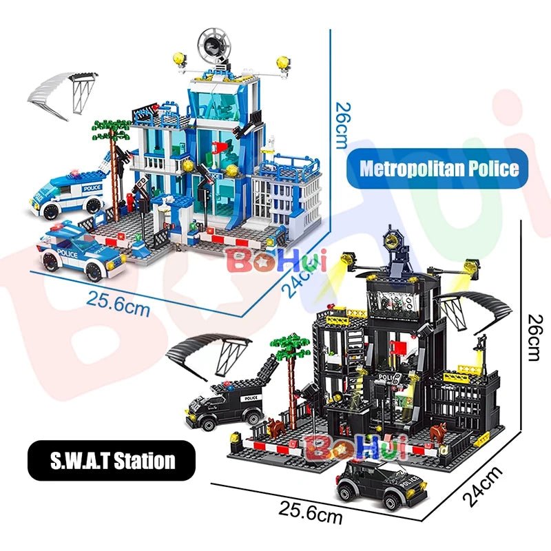 SWAT Police Station Lego Set | Military City, Building Blocks, DIY Toy - VarietyGifts