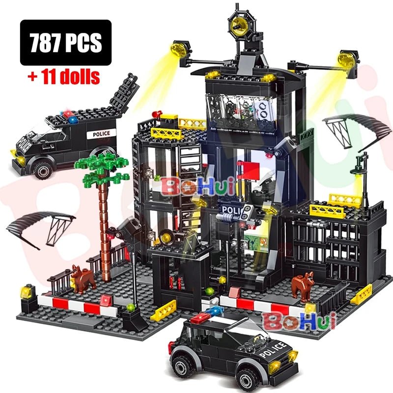 SWAT Police Station Lego Set | Military City, Building Blocks, DIY Toy - VarietyGifts