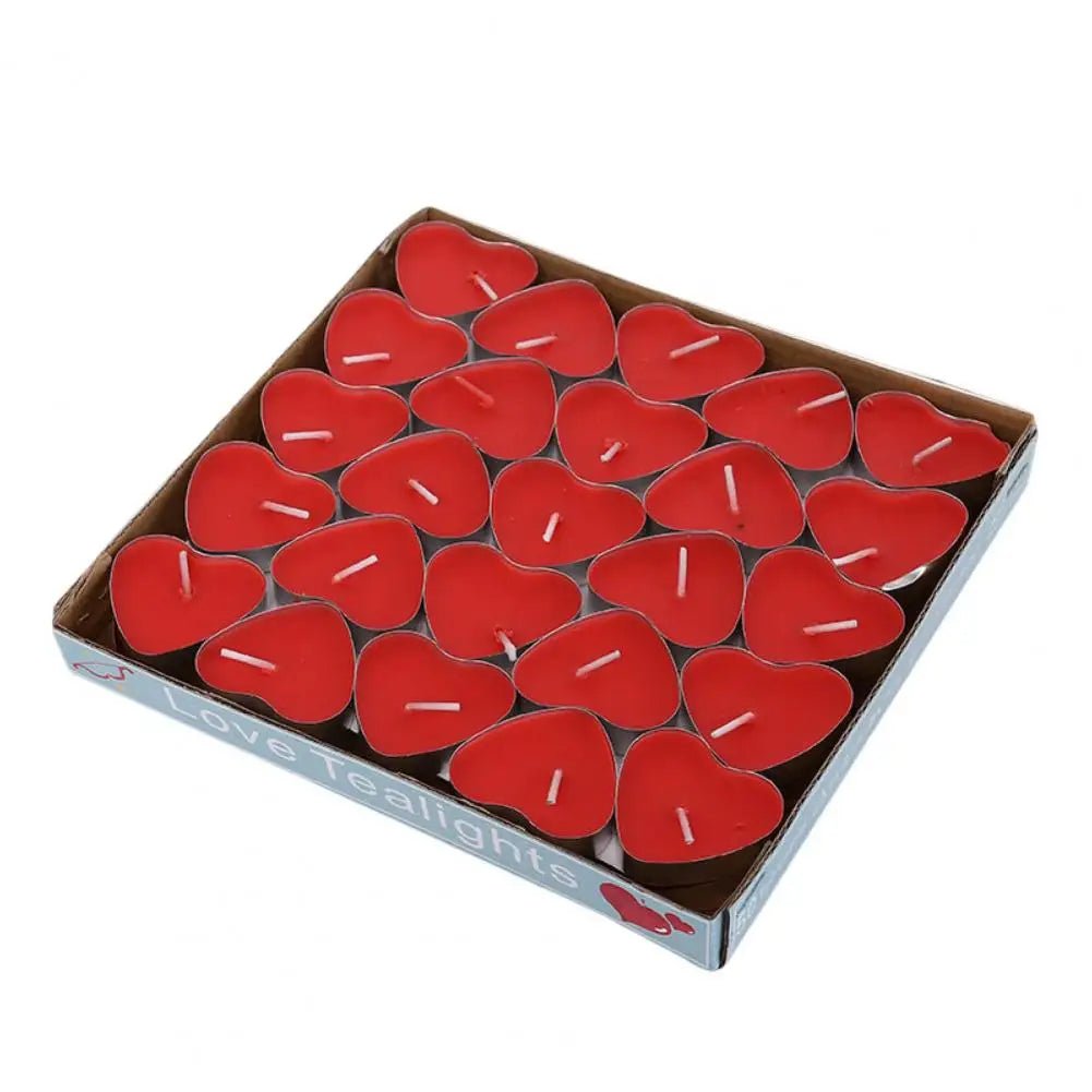 Tealight Candles 50pc | Heart Shape Candle Decoration, Romantic Dinner - VarietyGifts