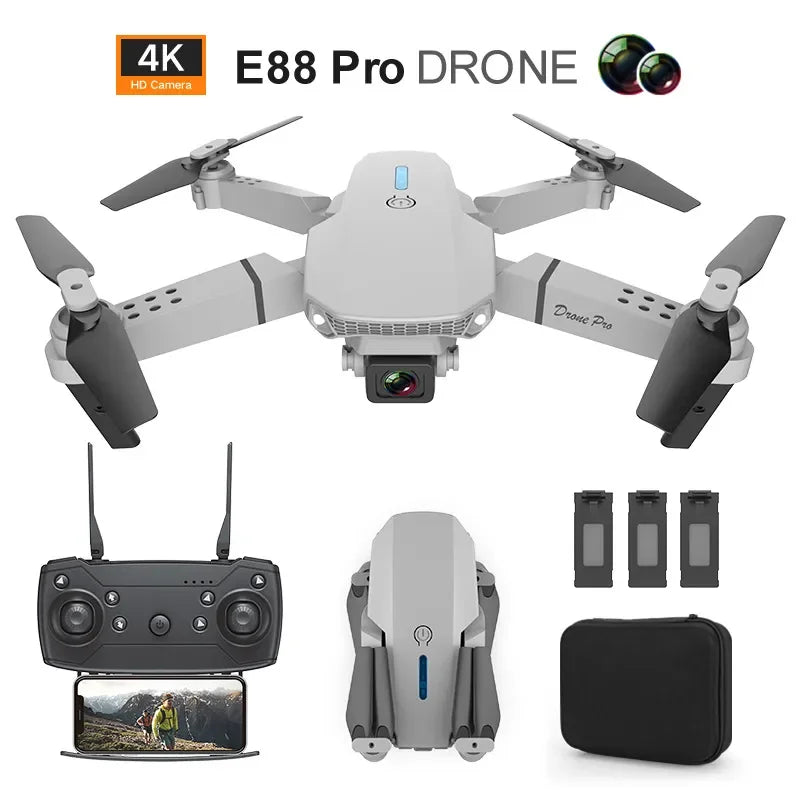 The E88 Pro Drone | HD Video, Far Distance, Foldable Drone, One Key Return