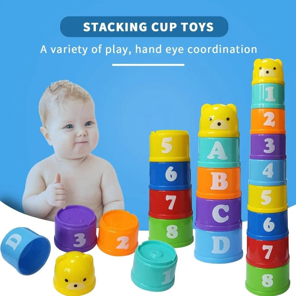 Toddler Stacking Cups | Learn To Count, Learn Colours, Cognitive Aid - VarietyGifts