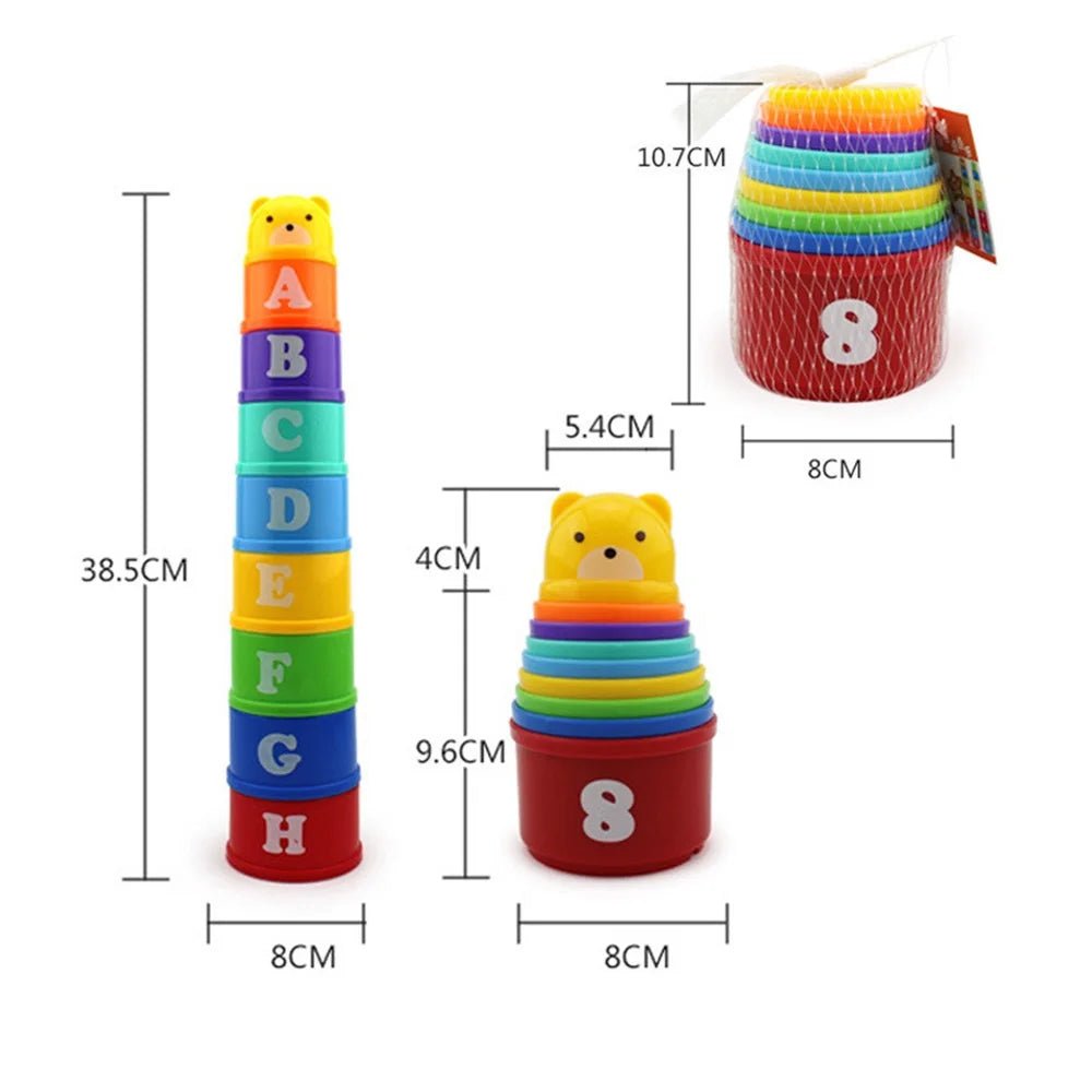 Toddler Stacking Cups | Learn To Count, Learn Colours, Cognitive Aid - VarietyGifts