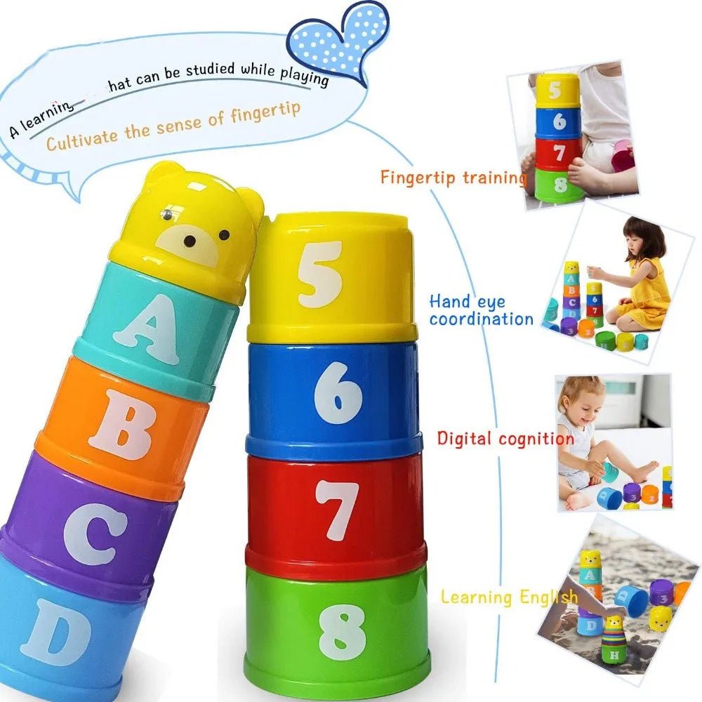 Toddler Stacking Cups | Learn To Count, Learn Colours, Cognitive Aid - VarietyGifts