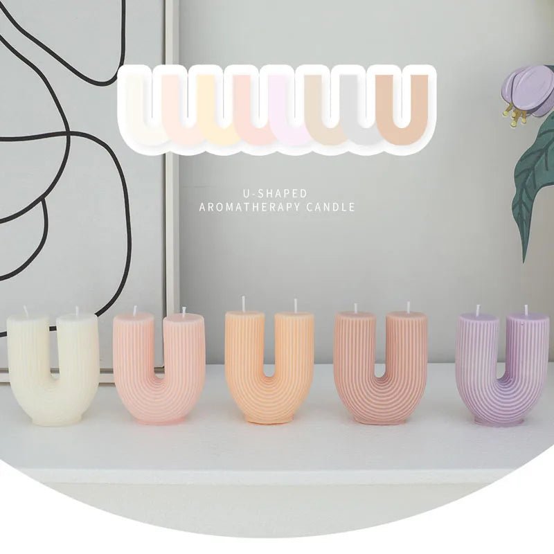 U - Shaped Scented Candles | Trending Candles, Colourful, Long - Lasting - VarietyGifts