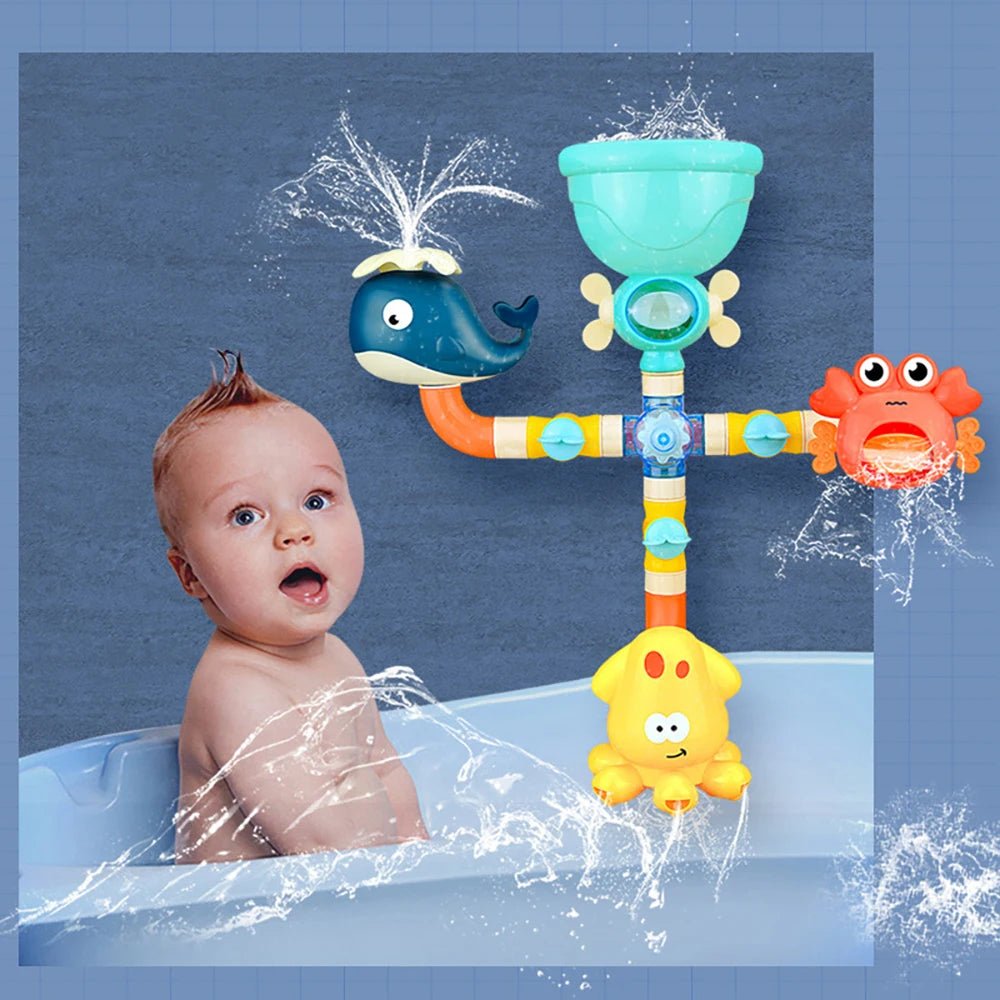 Water Works Pipes Toy | Children's Bath Toys, Water Sprayer, Shower - VarietyGifts