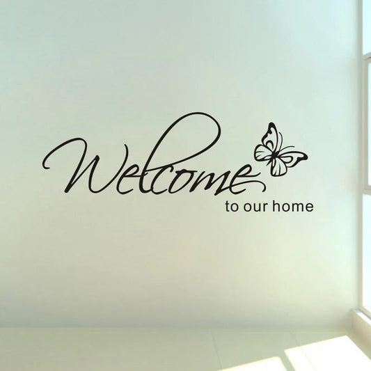 "Welcome To Our Home" Wall Art | Home Decor Decorative Wall Sticker - VarietyGifts