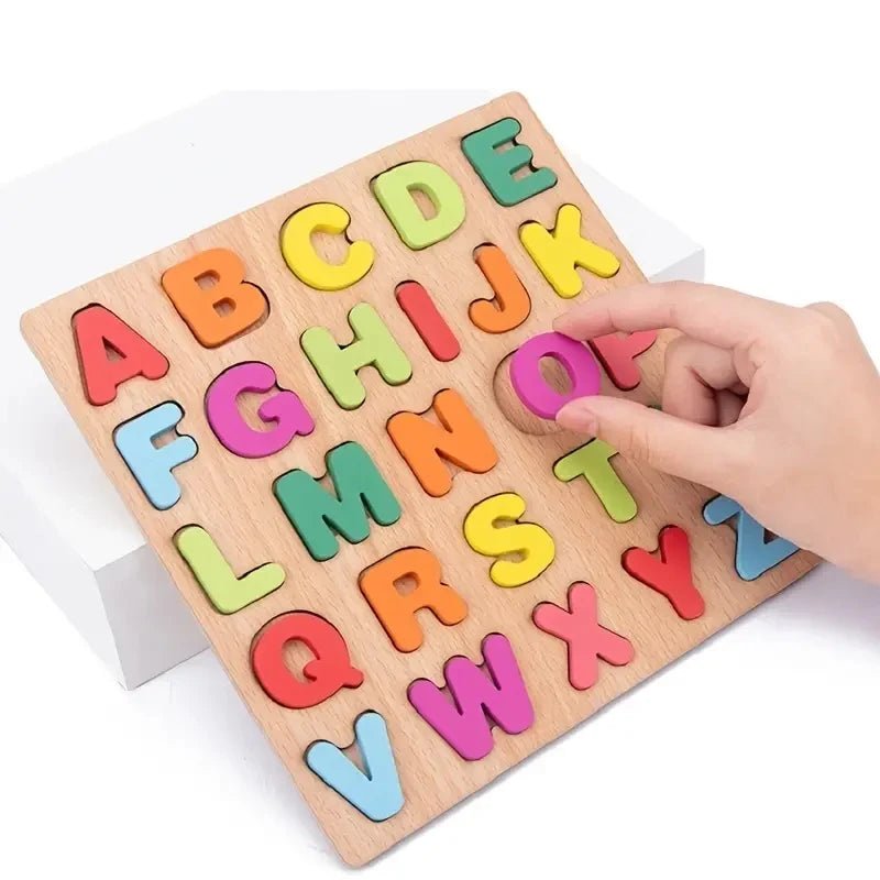 Wooden Alphabet Jigsaw | Children's Puzzle, Early Educational Toys - VarietyGifts